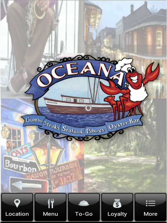 Oceana Grill, New Orleans iPad screenshot 1 - Business app