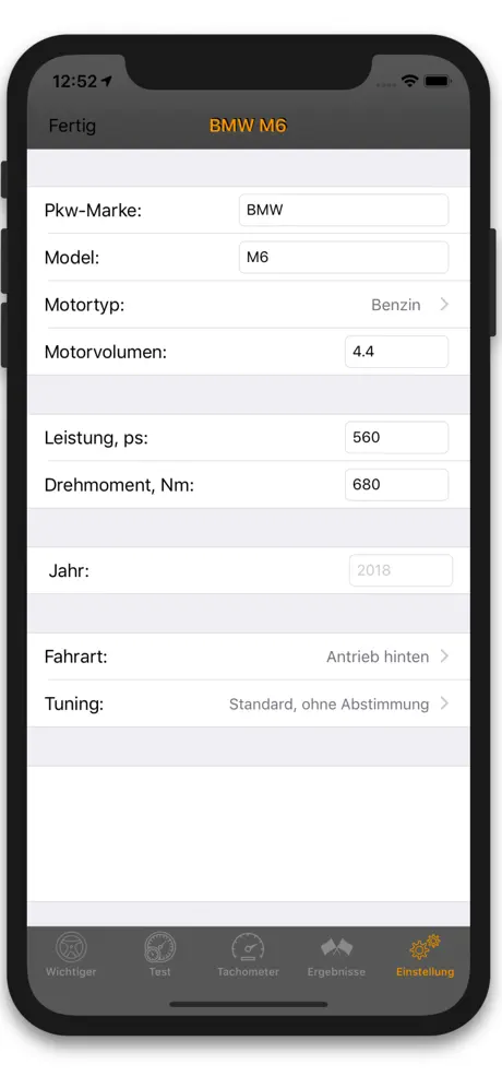 Test-Drive GPS: HUD Tachometer