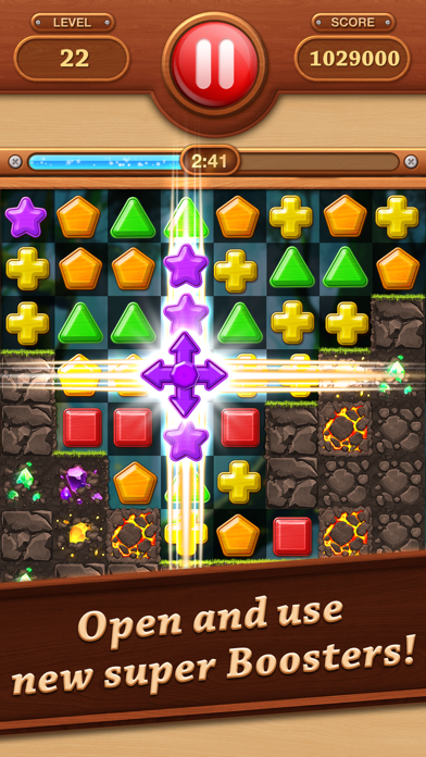 Screenshot #1 pour Wooden Match 3 - Puzzle Blast