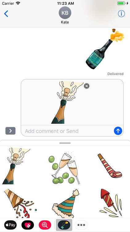 Party Champagne 2019 Stickers