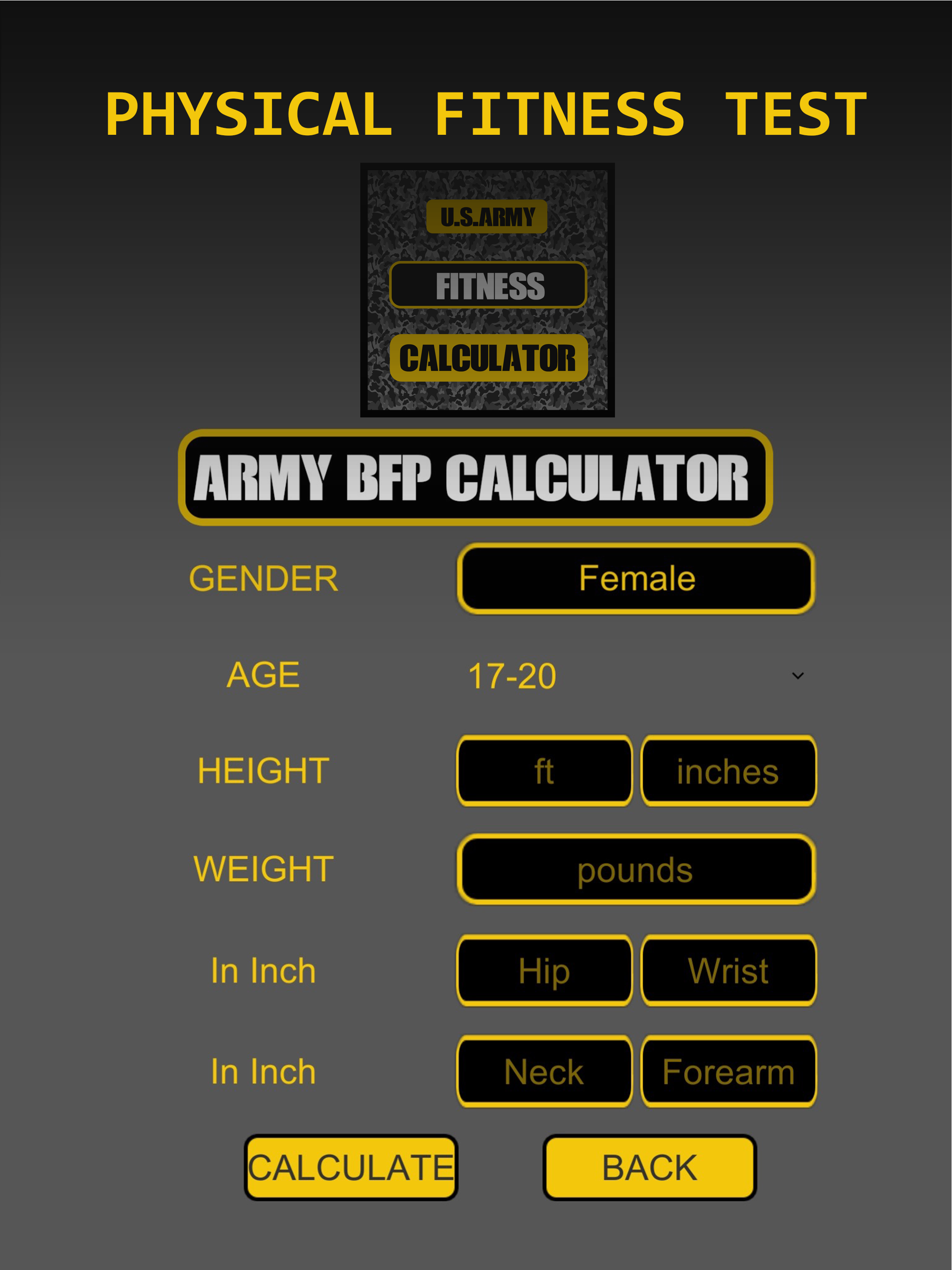 Army Fitness Workout Exercises & APFT Calculator