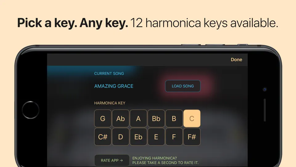 Captura de pantalla de Harmonica en iPhone 4