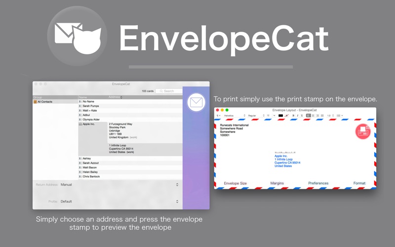 envelopecat - envelope printer iphone screenshot 2