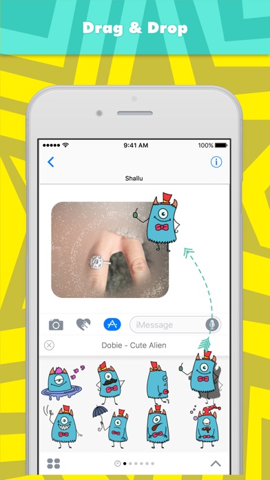 Dobie - Cute Alien stickers screenshot 3