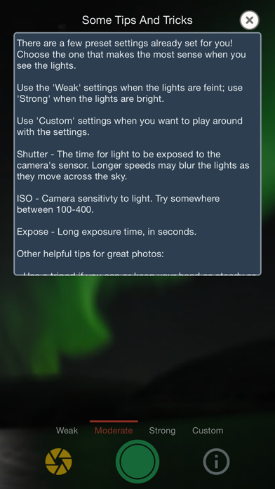 Northern Lights Photo Taker Screenshot