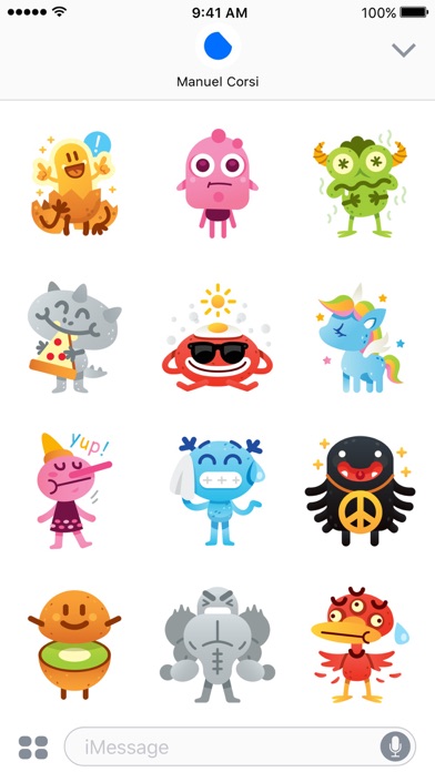 Cute Freak Monsters Emoji screenshot 4