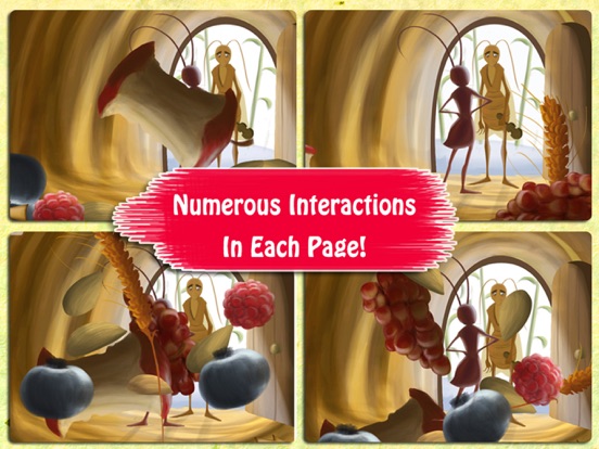 The Ant & the Grasshopper iPad screenshot 4 - Book app