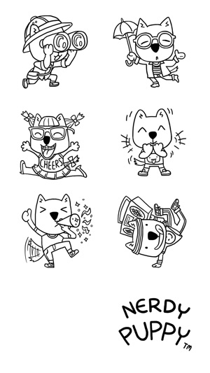 Nerdy Puppy: Cute Dog Stickers(圖5)-速報App