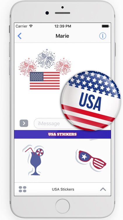 USA Stickers and emoticons