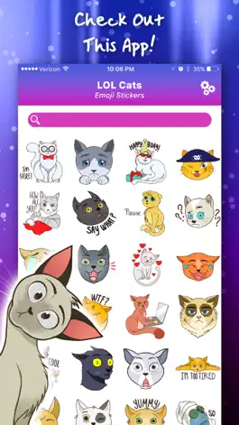 Game screenshot LOL Cats Emoji Stickers apk