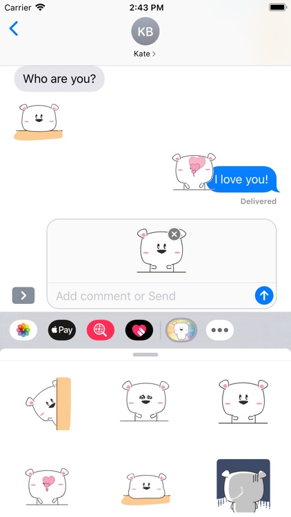 Lovely romantic bear