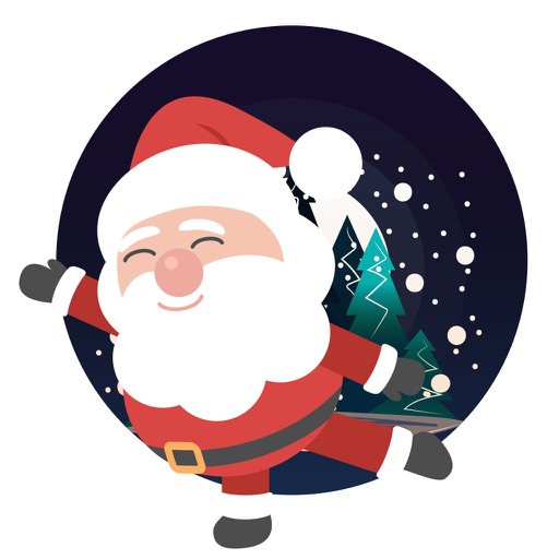 Santa emoji animated sticker iOS App