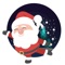 Santa emoji animated sticker