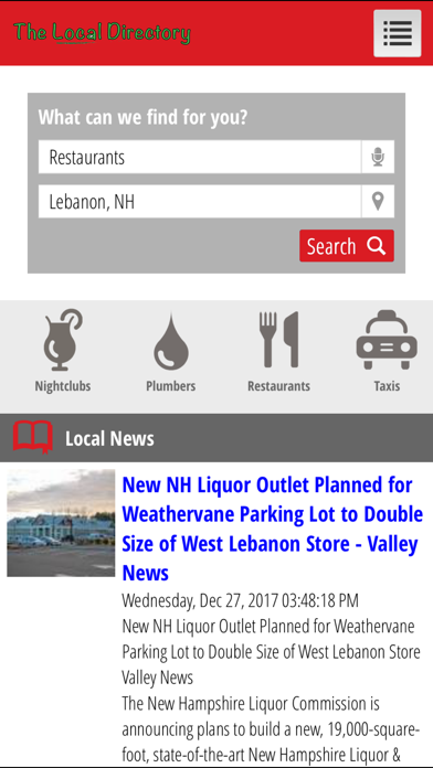 The Local Directory iPhone screenshot