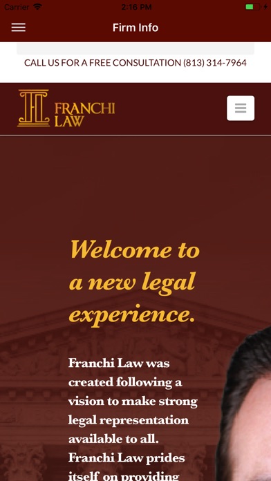 Franchi Law screenshot 2