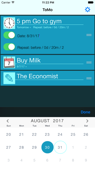 Screenshot #2 pour ToMo - To-Do list Tasks and Reminders