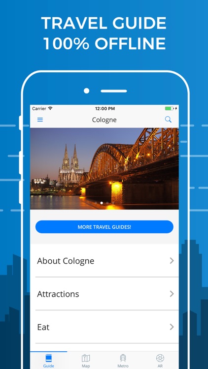 Cologne Travel Guide with Offline Street Map