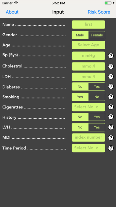 Screenshot #2 pour CardioRisk Calc