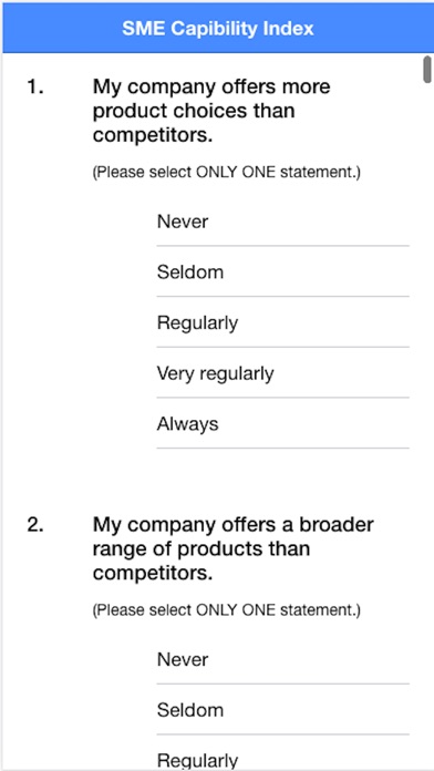 SME Capability Index screenshot 2