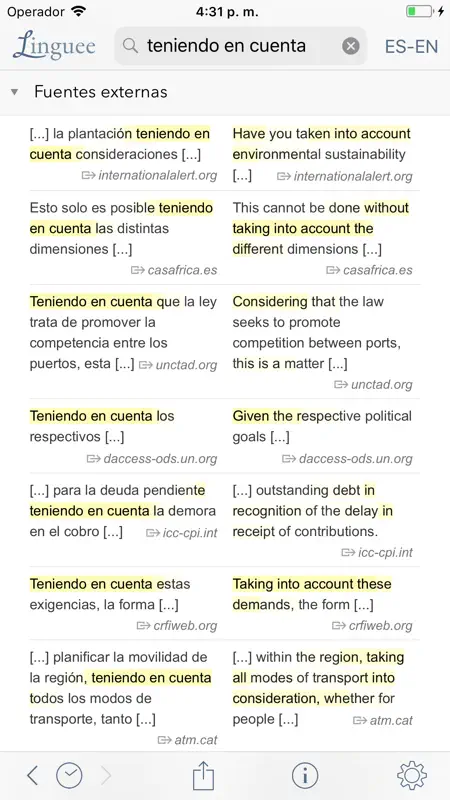 Diccionario Linguee screenshot 4 of 5