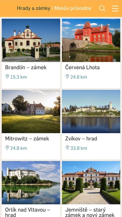 Hrady a zámky, Maxův průvodce