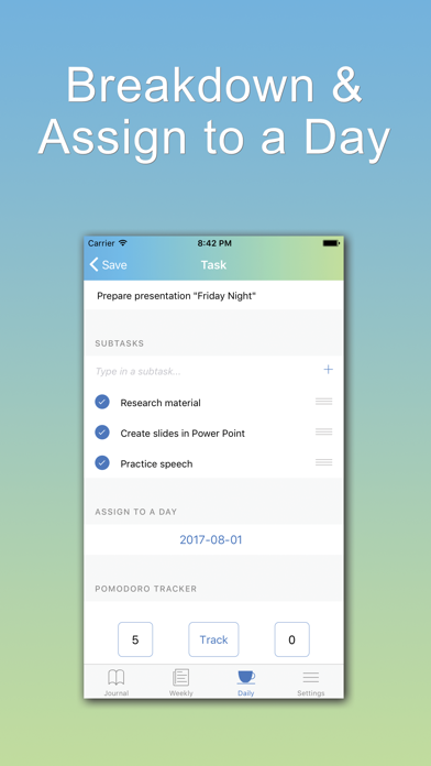 Productivity Journal screenshot