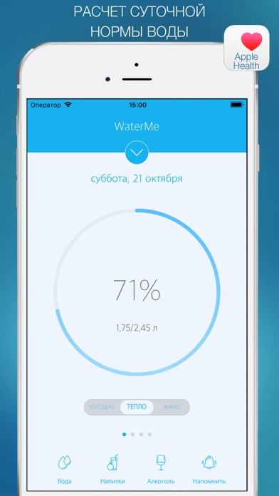 Трекер воды - WaterMe Screenshot 1