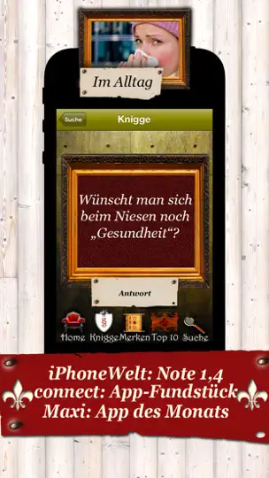 Screenshot von Knigge Heute - Benimm Ist In! auf dem iPhone 4