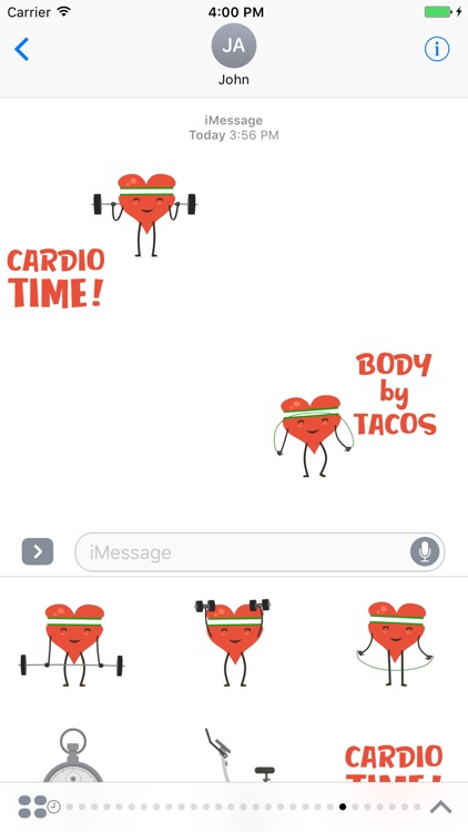 Cardio Emoji Animated Stickers
