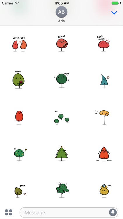 Animated Cute Bear - Stick Man - Tree Sticker screenshot-4