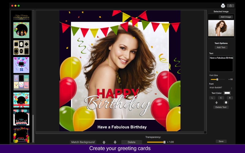 Screenshot #1 pour Birthday Cards Maker - Collage