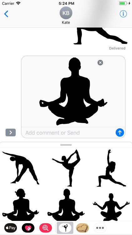 yoga pose stickers
