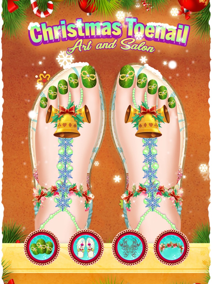 Christmas Toe Nailart andSalon