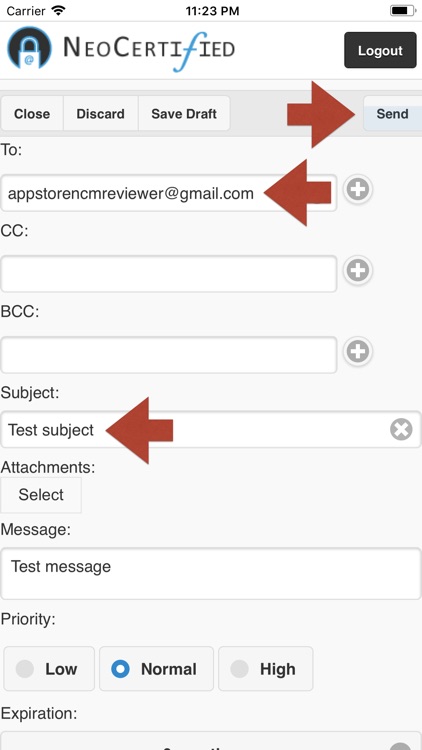 NeoCertified Secure Email