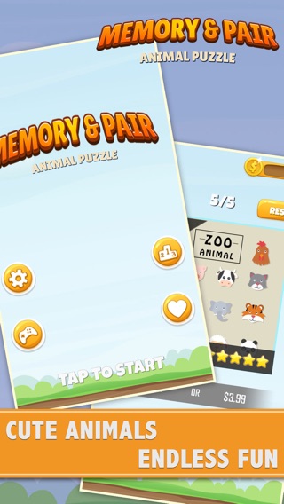 Animal Puzzle: Memory and Pairのおすすめ画像1