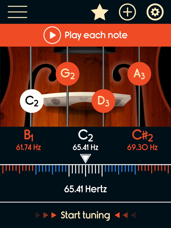 Screenshot #4 pour Violoncello Tuner