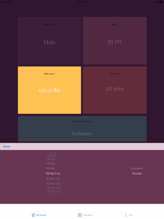 Screenshot #5 pour Weight Loss Calorie Calculator