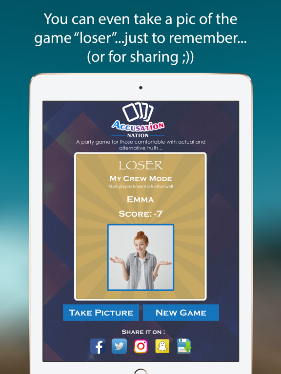 Accusation Nation-A Party Game iPad screenshot 4 - Entertainment app