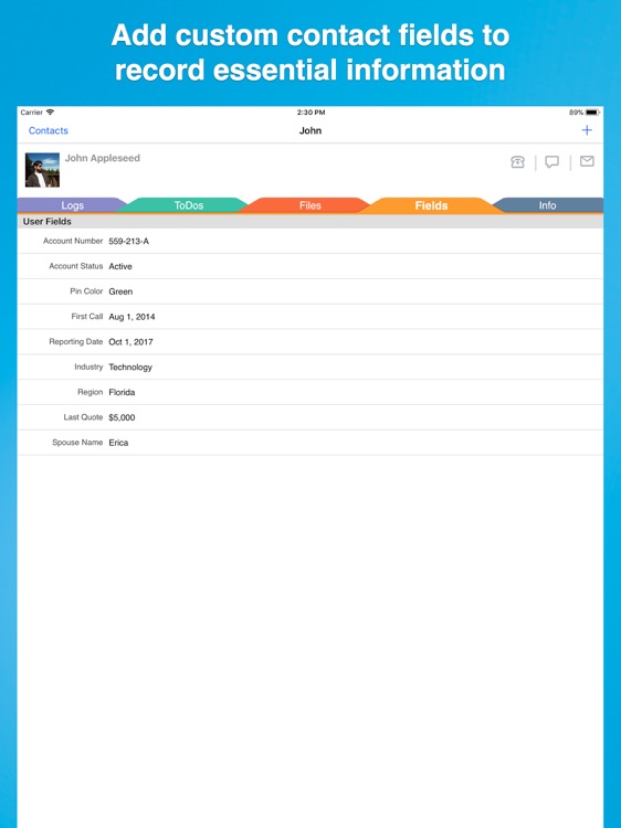 Contacts Journal CRM for iPad screenshot-3