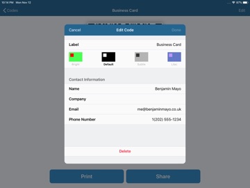 Visual Codes iPad screenshot
