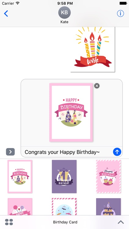 Birthday Card - Best Wishes Various StyleStickers screenshot-4