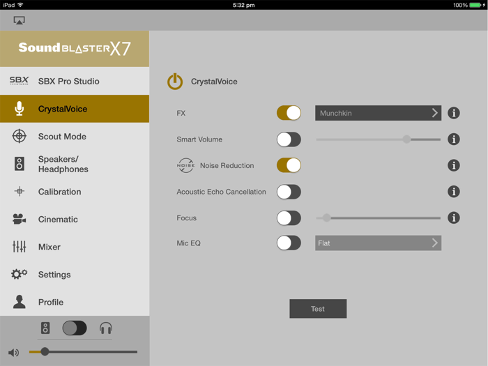 Sound Blaster X7 Control