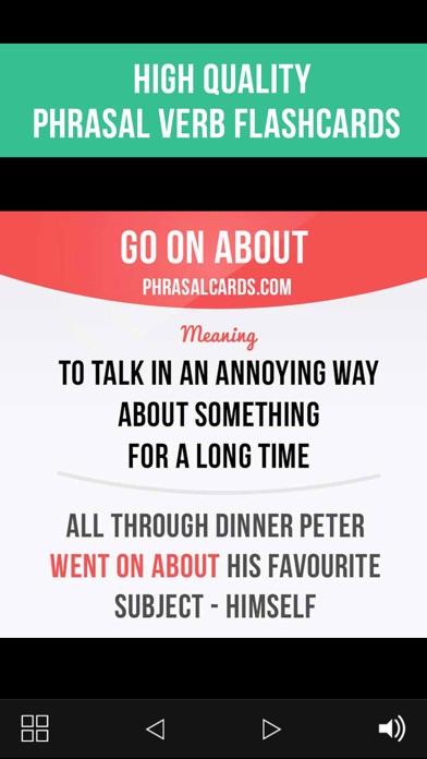 Screenshot #1 pour Phrasal Verbs Cards Lite