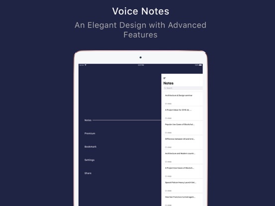 Voice Dictation for Notes iPad app afbeelding 3