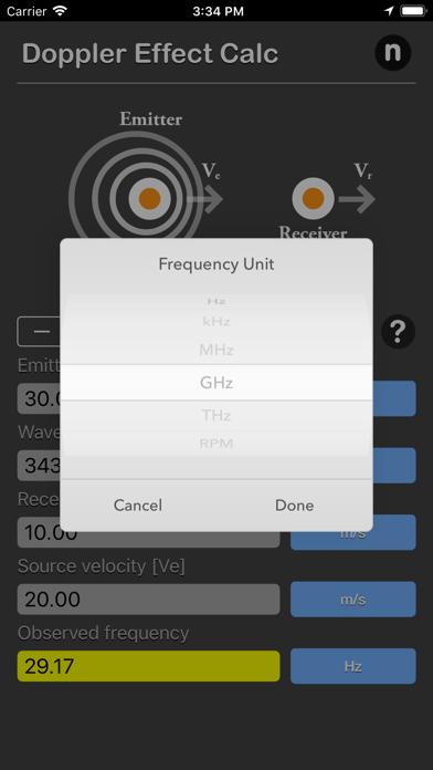 Doppler Effect Calculator screenshot 2