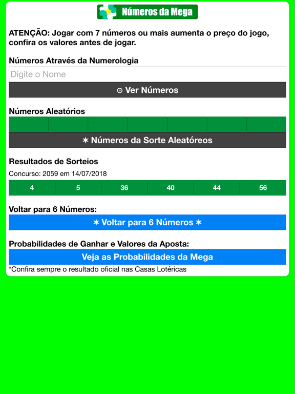 Screenshot #6 pour Números da Megasena