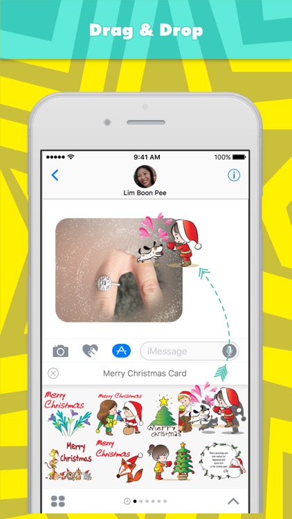 Merry Christmas Card stickers