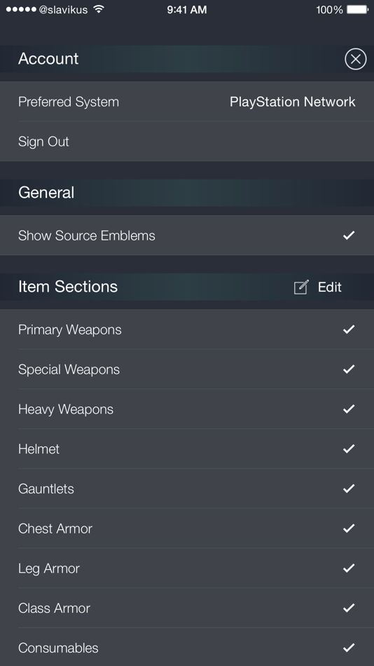 #3. Loadouts for Destiny (iOS) Podle: Viacheslav Karpenko