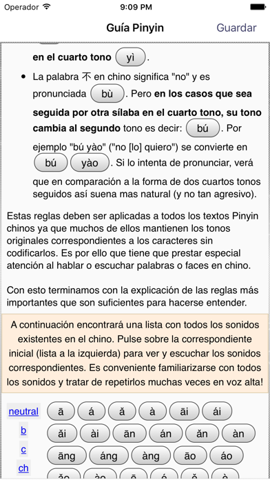 Pinyin trainer para escuelas Captura de pantalla de la aplicación