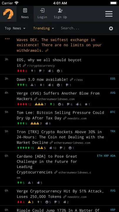 CryptoPanic: Screenshot 1 von 3